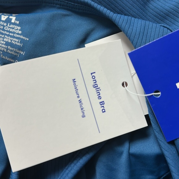 JoyLab Women’s Blue Lace-Up Tank Top Ribbed Cropped Support Size XXL - Picture 9 of 10